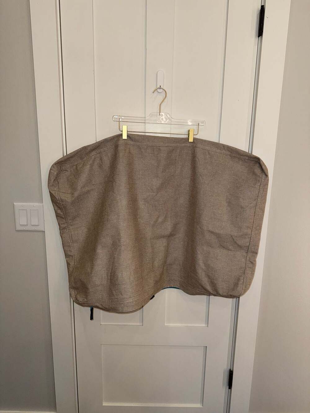 Lovesac Sactionals Seat Cushion Cover in Almond Latticed Velvet